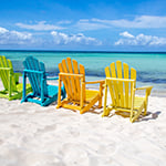 Chairs sitting on beach